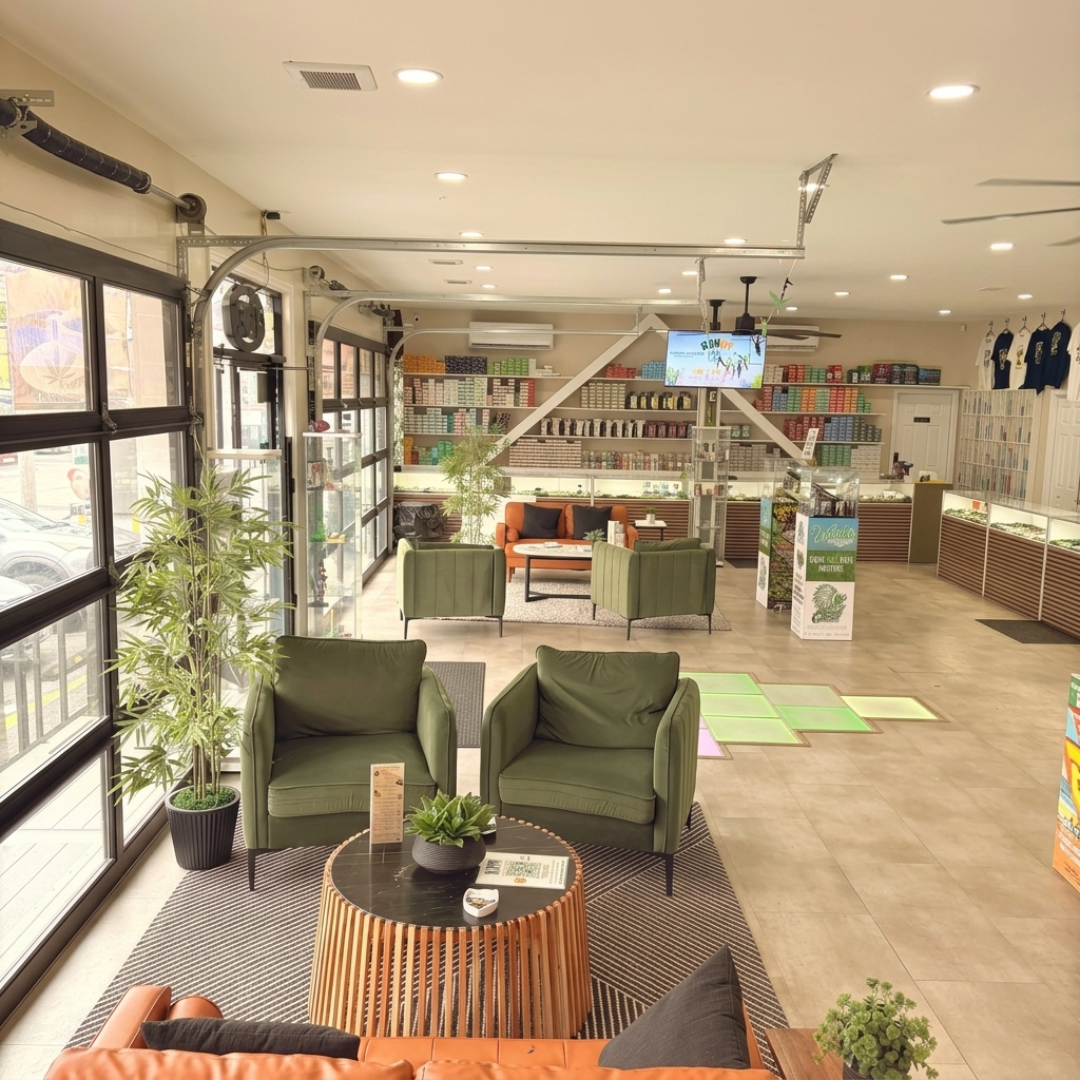 Interior of Tipi Canna Cafe, Long Island's first cannabis café in Mastic NY